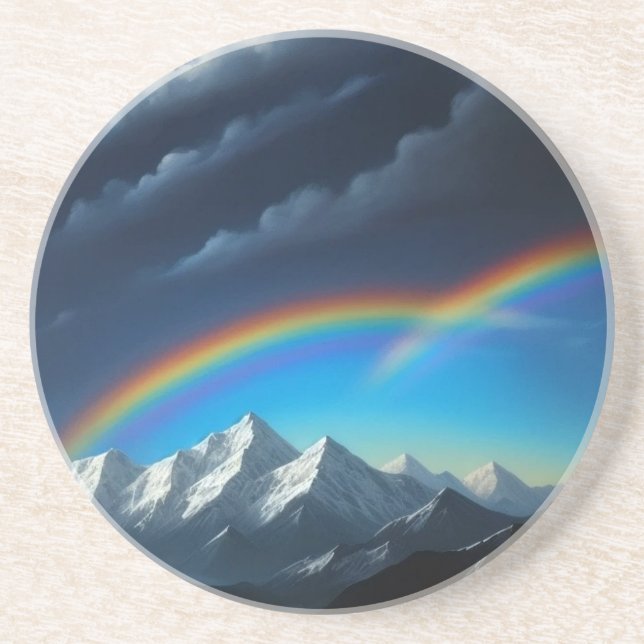 Porta-copos Arco-íris no céu (Frente)