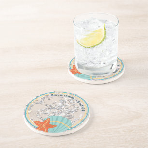 Porta-copos Areia, Starfish e Seashell