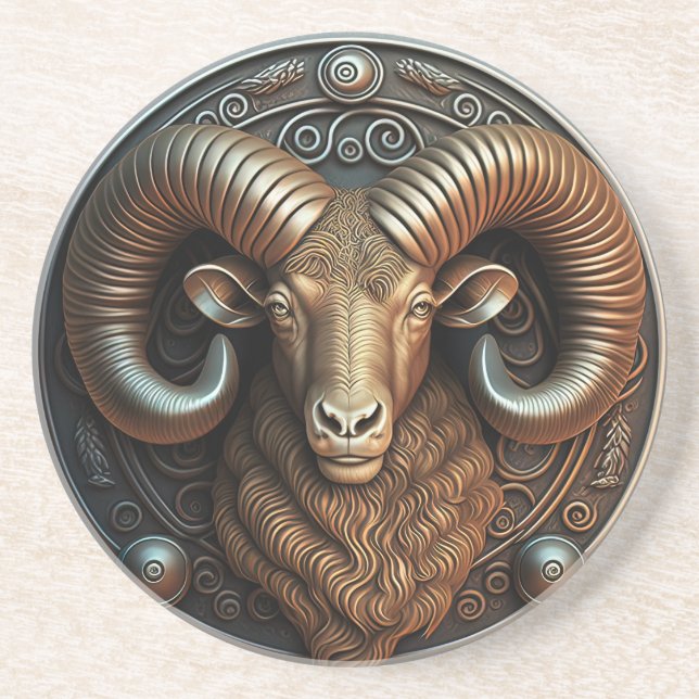 Porta-copos Aries - Símbolo Zodiodíaco Aries Horoscópio (Frente)