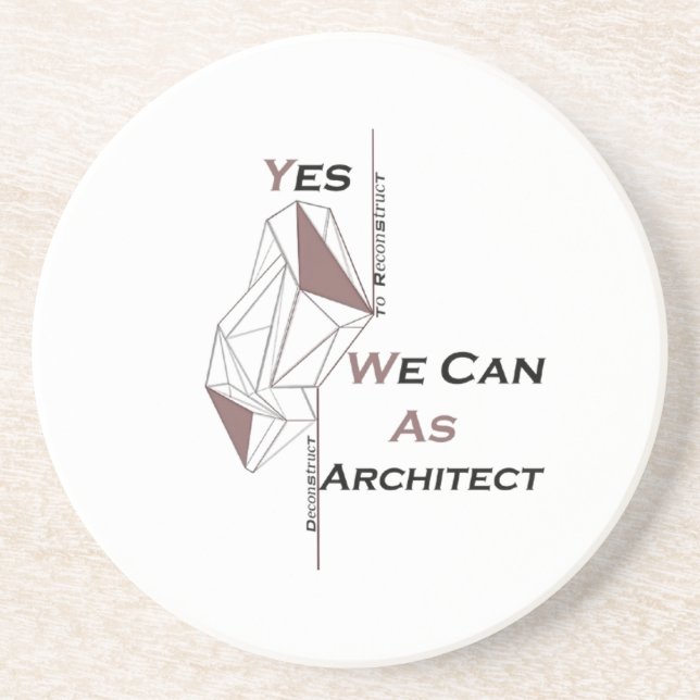 Porta-copos arquitetura, design moderna, arte geométrica, pret (Frente)