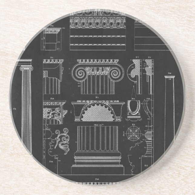 Porta-copos Arquitetura gráfica IV (Frente)