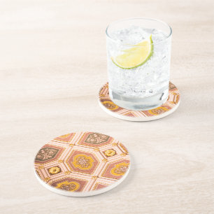 Porta-copos Arquitetura Húngara Amarela Rosa