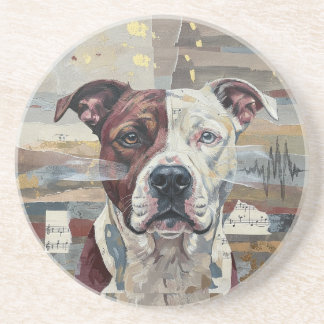 Porta-copos Arte abstrata Pitbull Versão 1