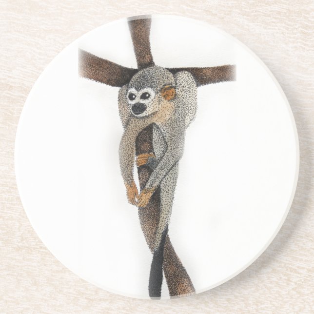 Porta-copos Arte de caneta de macaco-aranha (Frente)