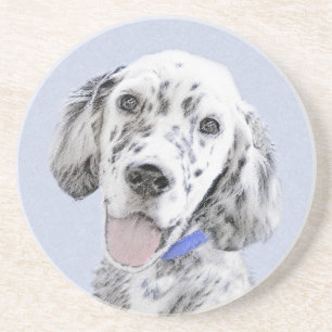 Porta-copos Arte de Cão de Pintura de Belton, Setter Azul