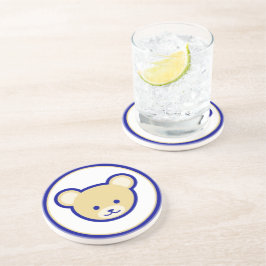 Porta-copos Arte de Cartografia Engraçada De Urso Azul Funny