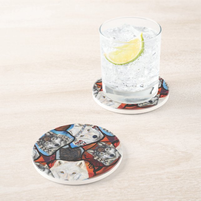 PORTA-COPOS ARTE DE LOBO SUDOESTE (Lateral)