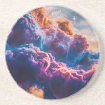 Arte de Nebulosa Espacial Abstrata - Colorida e Có