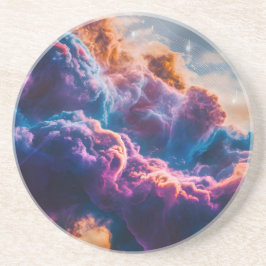 Porta-copos Arte de Nebulosa Espacial Abstrata - Colorida e Có