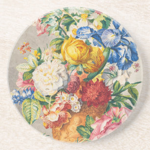 Porta-copos Arte de Parede Botânica Floral Pastel Elegante Vin