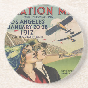 Porta-copos Arte de Viagem Retro 1912 Exposição Aérea de Los A