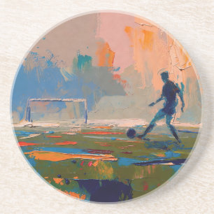 Porta-copos "Arte do Futebol" (Estilo 1) Pintura a Óleo 