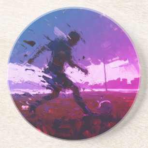 Porta-copos "Arte do Futebol" (Estilo 3) Pintura a Óleo 