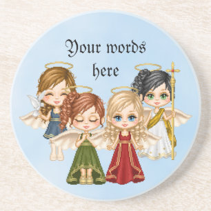 Porta-copos Arte do pixel do quarteto do anjo