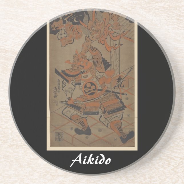 Porta-copos Arte marcial do japonês do Aikido (Frente)