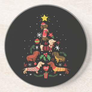 Porta-copos Árvore de Natal Engraçado Dachshund