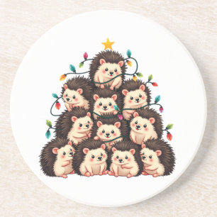 Porta-copos Árvore de Natal Hedgehog Feliz Natal Natal Natal N