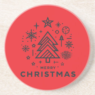 Porta-copos Árvore de Natal minimalista Design de Natal feliz