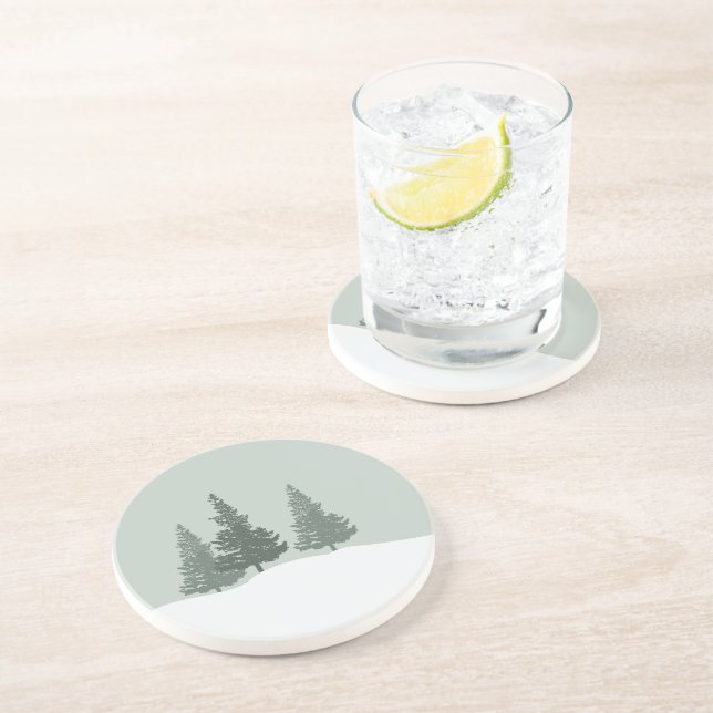 Porta-copos Árvores Florestais Wonderland de inverno (Lateral)