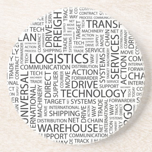 Porta-copos As LOGÍSTICAS modelam com palavras (Frente)