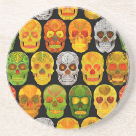 Porta-copos Aspen Leaf Skulls padrão sem falhas 2018