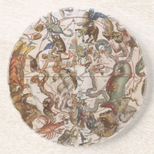 Porta-copos Astronomia do vintage, constelações de céu do s