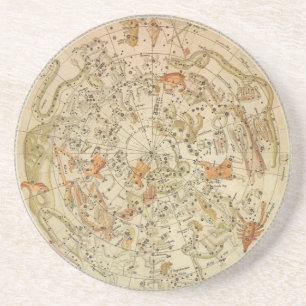 Porta-copos Astronomia do vintage, mapa celestial do