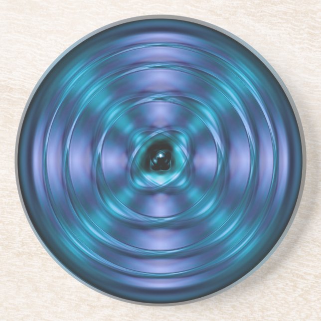 Porta-copos Atomo de fiação azul (Frente)