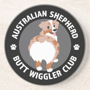 Porta-copos Australian Shepherd Butt Wigglers Club - Red Merle