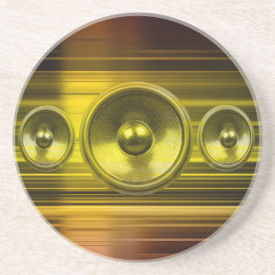 Porta-copos auto-falantes de música com listras de luz de our