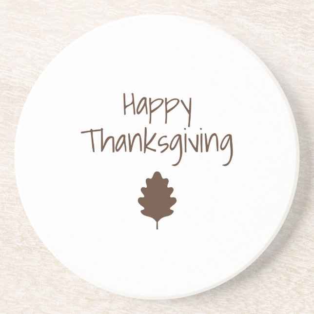 Porta-copos Autumn Leaf Modern Family Simple Thanksgiving (Frente)
