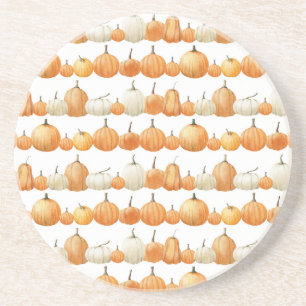 Porta-copos Autumn Pumpkin: Padrão de Ilustração de Aquarelas