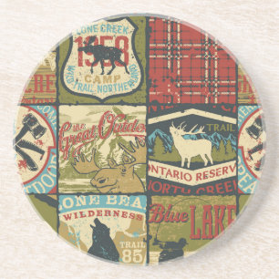 Porta-copos Aventura em Territórios do Norte: Patchwork Simból