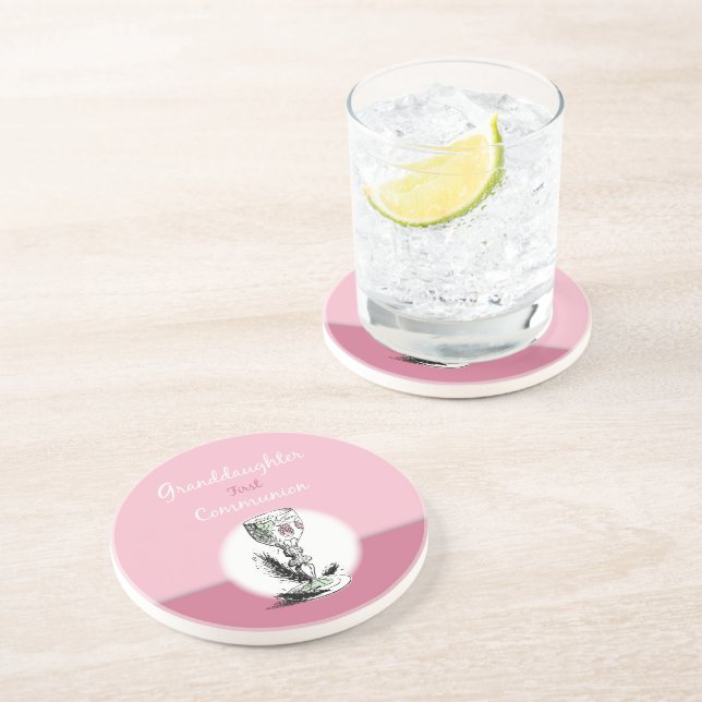 Porta-copos Avô, 1ª Comunhão, Rosa, Chalice (Lateral)