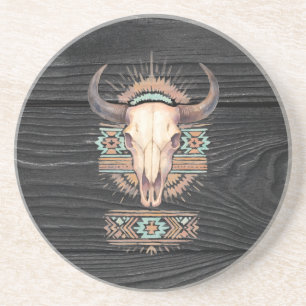 Porta-copos Aztec Boho Skull