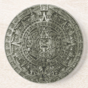 Porta-copos Aztec Sun Stone Zodiac Calendário