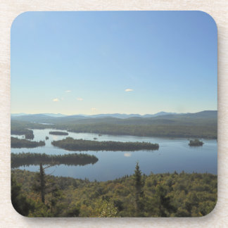 Porta copos azul da cortiça do lago mountain