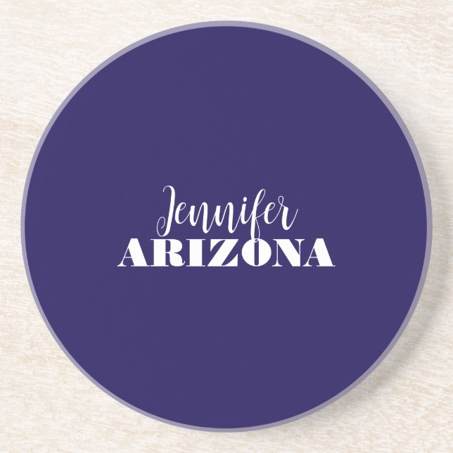 Porta-copos Azul-escuro elegante moderno e profissional (Frente)