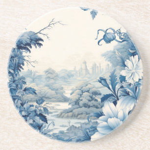 Porta-copos Azul floral francês