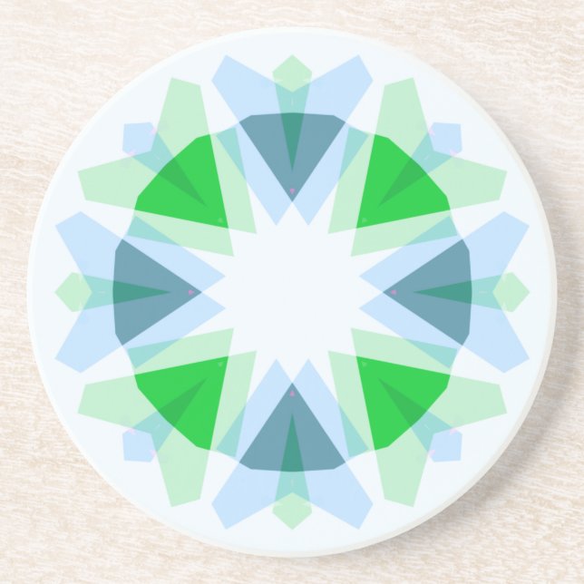 Porta-copos Azul Fresco Bonito Estrela Verde Dopamina Decoraçã (Frente)