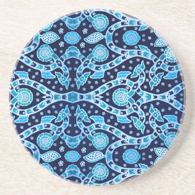 Porta-copos Azul Tribal Africano (Frente)
