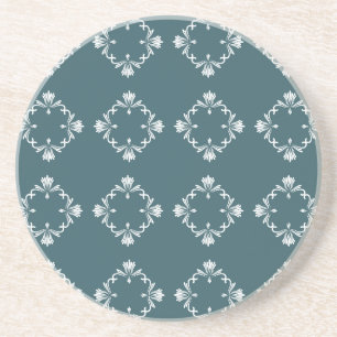 Porta-copos Azulejo Azul Turquesa com Enfeite Ornamental