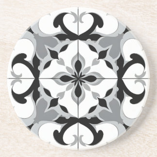 Porta-copos Azulejo Estilo Espanhol Preto e Branco