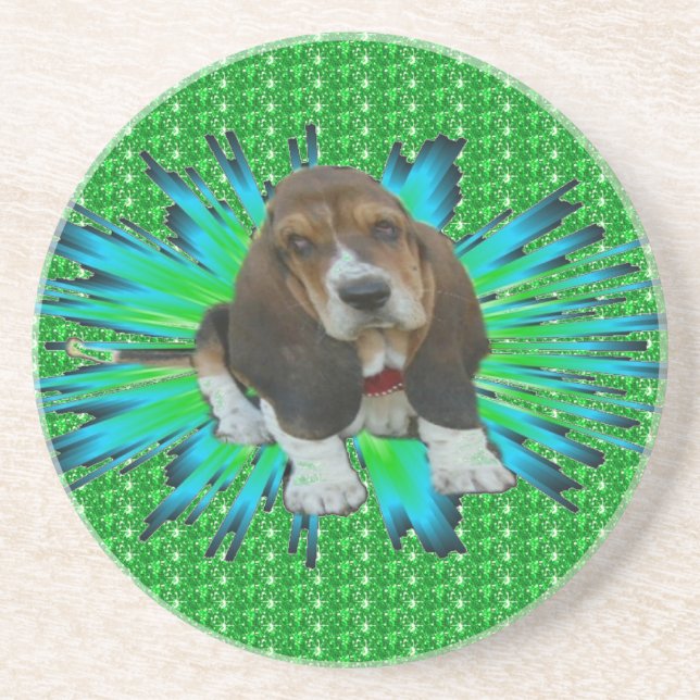 Porta copos Baby Basset Hound Sheldon (Frente)