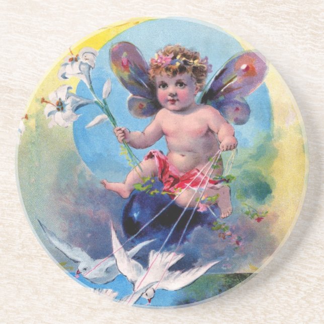 PORTA-COPOS BABY FAIRY COM DOVES (Frente)