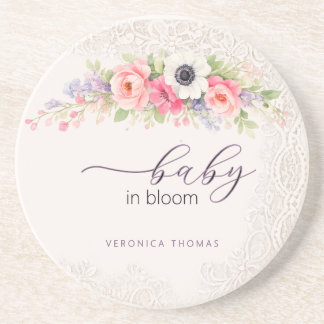 Porta-copos Baby in Bloom Sweet Floral Baby Shower