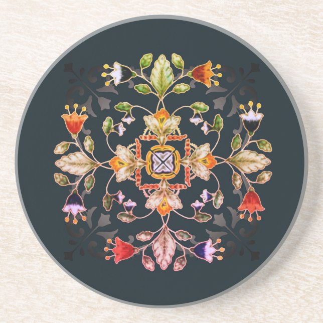 Porta-copos Balcão de Arenito - Fiori Dark (Frente)