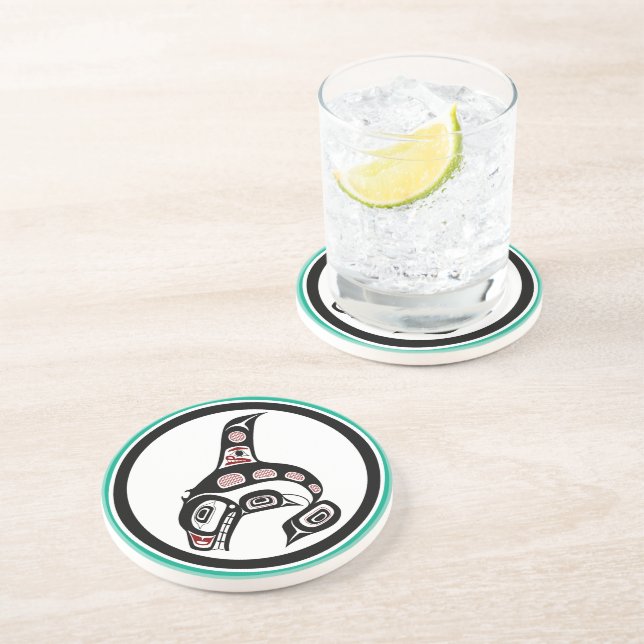 Porta-copos Baleia de assassino noroeste da arte do Haida da (Lateral)