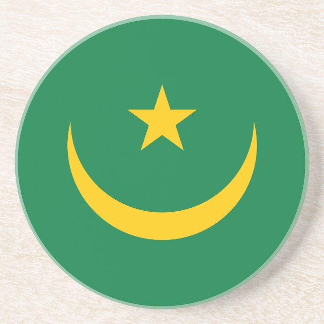Porta-copos Bandeira Antiga da Mauritânia (Frente)