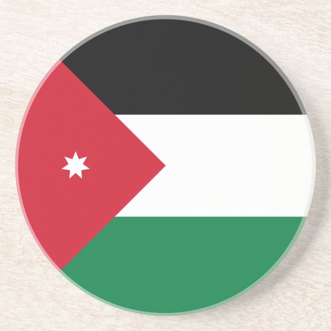Porta-copos Bandeira da Jordânia (Frente)